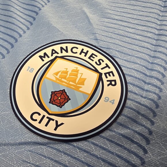 Haaland Manchester City Jersey #9 Blue 23/24 ManCity - Picture 7 of 12